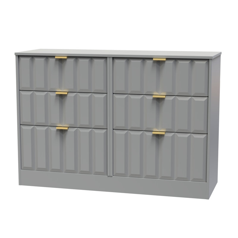 Besian 115cm W 6 - Drawer Chest of Drawers, Dusk Grey