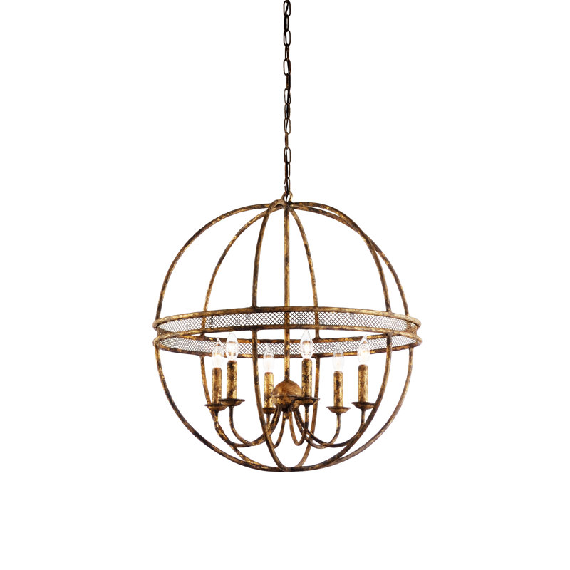 Lustree 6 lumières façon bougie tuscan