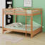 Solid Wood Floor Bunk Bed With Wood Slat Support, Ladder And Guardrail-925932861