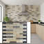 1" x 3" Flat Glass Brick Joint Mosaic Wall Tile