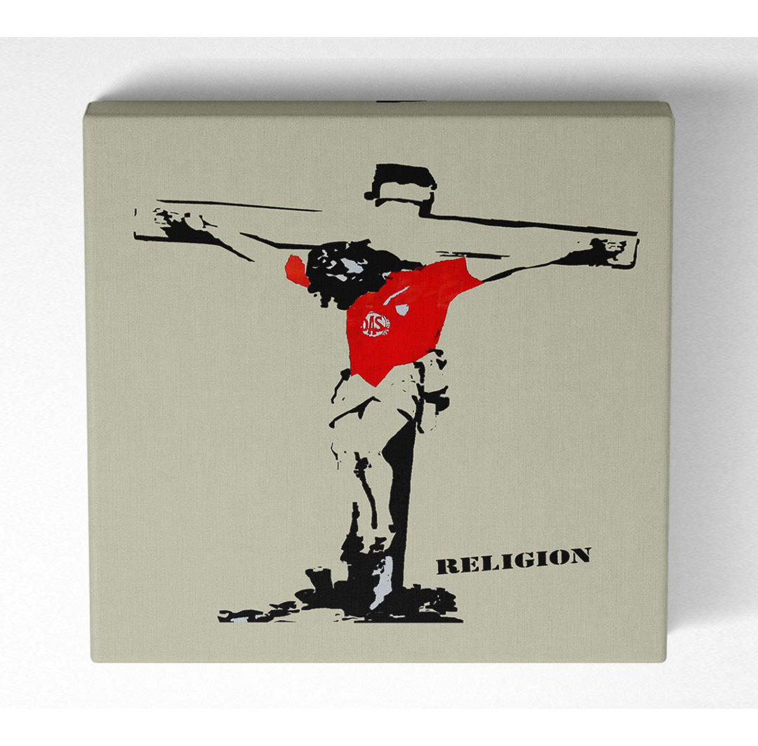 Fußball-Religion - Kunstdrucke auf Leinwand - Wrapped Canvas