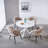 White Modern Chair(Set Of 2 ) With Golden Color Iron Tube Legs,  Soft Cushions And Comfortable Backrest-1422879079