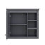 Armoire à pharmacie murale moderne 30 po x 28 po avec miroir et 3 tablettes ouvertes-1472020728