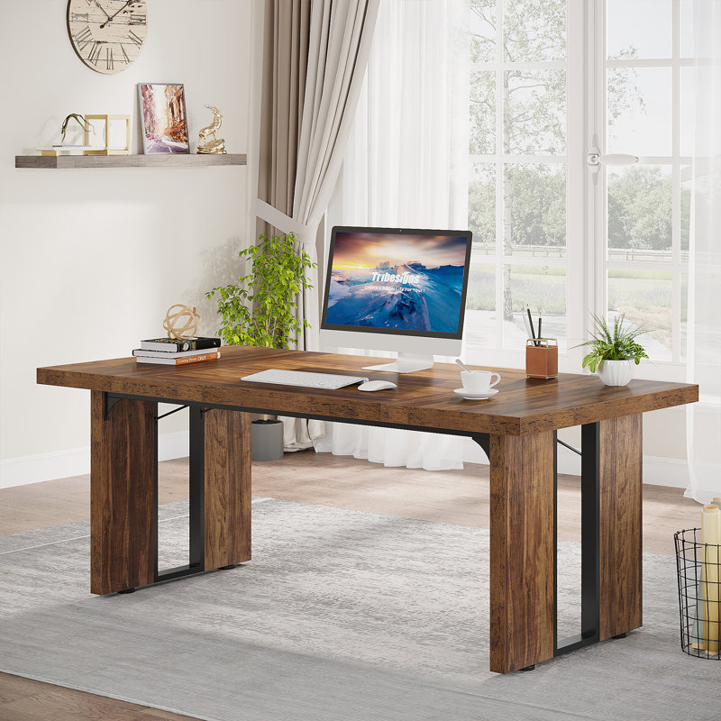 Bureau de direction rectangulaire l 70,9 po Coleshill, Brun