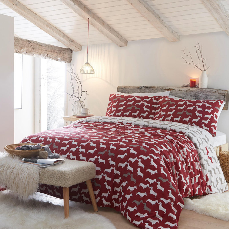 Cotton Animal Print Duvet Cover Set with Pillowcases, Single - 1 Standard Pillowcase