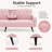 72" Pink Velvet Futons Tufted Living Room Couch Bed Convertible Sleeper Sofa Bed With Cup Holder For Bedroom Guest Bed 2 Seater Reclining Sofas Couches With Nailhead Trim For Small Space (pink)