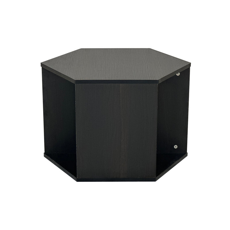 Table d'appoint 47,24 po Hexagonal, Brun-noir