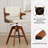 Adjustable Height Swivel Faux Leather Bar Stools (Set of 4)-146354424-146354426