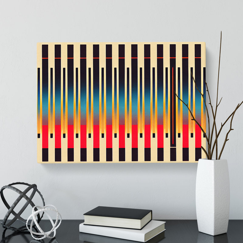 Audio Equalizer Deco Vol.1 Abstract - Wrapped Canvas, 35cm H x 50cm W x 3cm D