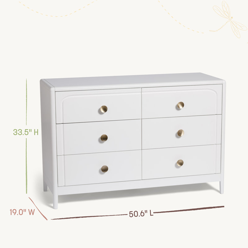 Commode 6 tiroirs Little Seeds Briar, Vert bouteille