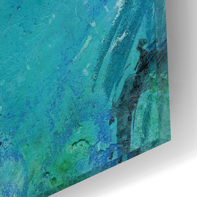  «Motion Of The Ocean 3» par Laura Gibson, art mural en verre acrylique, 12 po x 12 po
