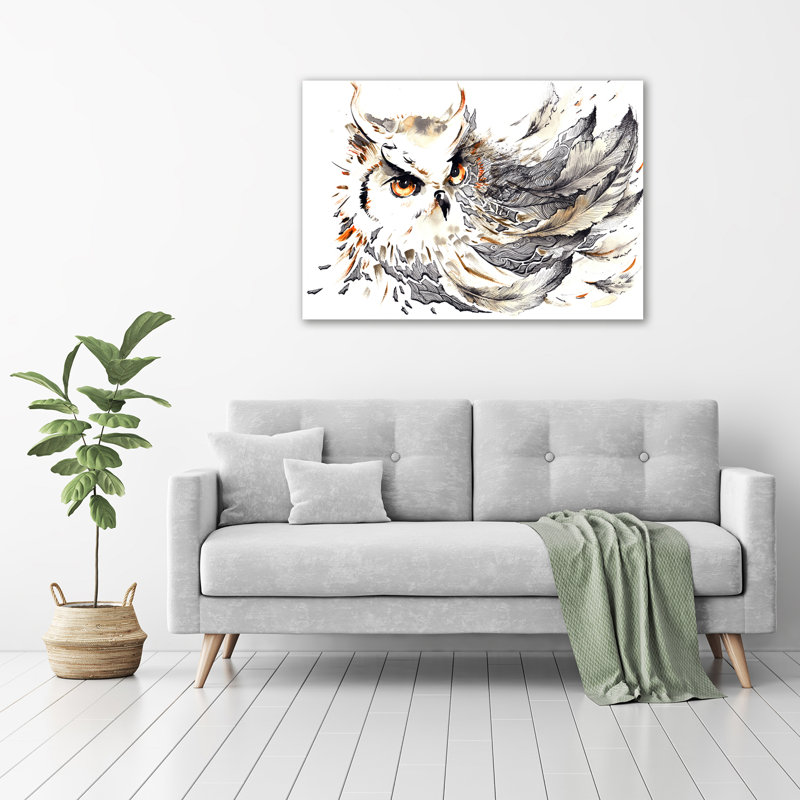 Owl - No Frame Print on Glass