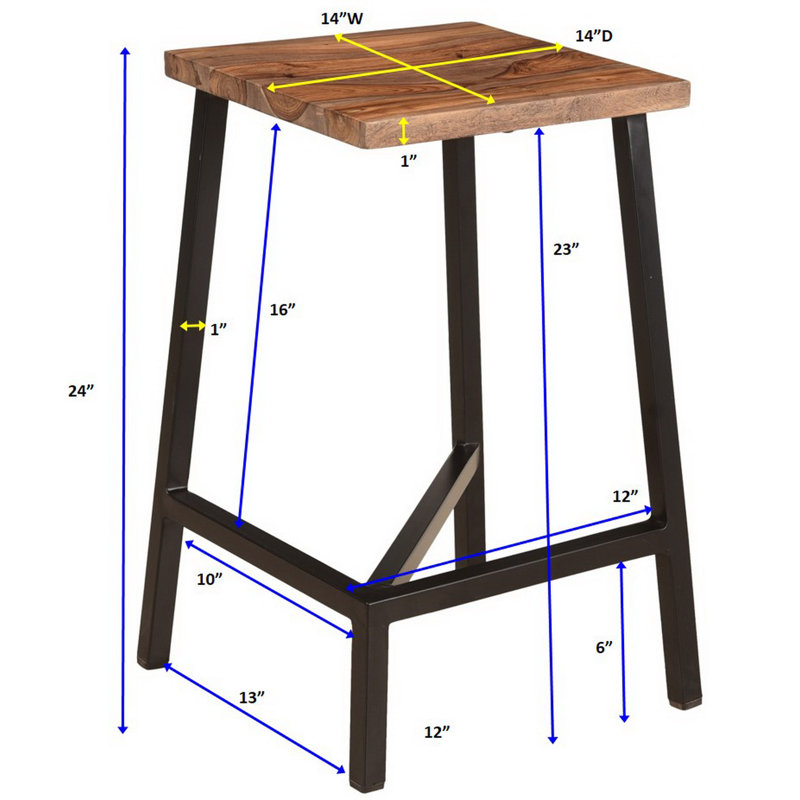 Counter Stool with Metal Frame