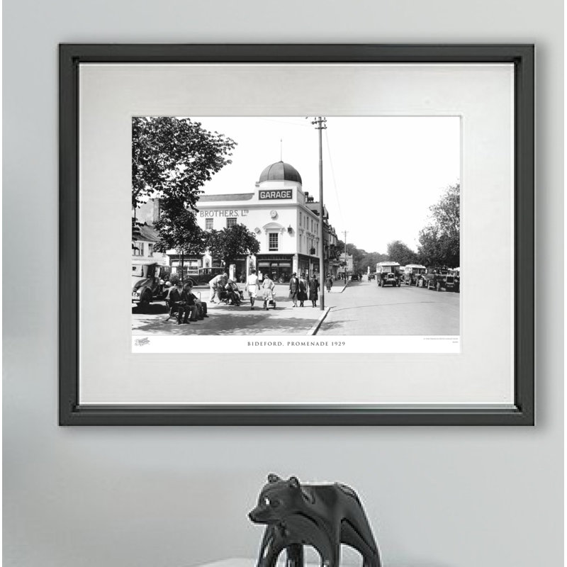 Bideford, Promenade 1929 - Single Picture Frame Print, 40cm H x 50cm W x 2.3cm D