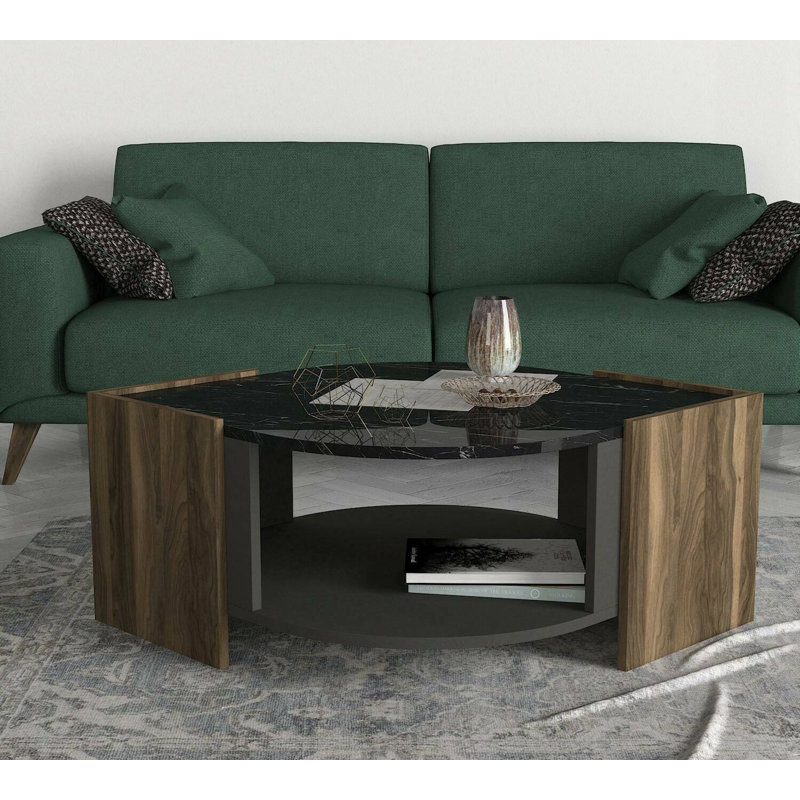 Cassy Abstract Coffee Table with Storage
