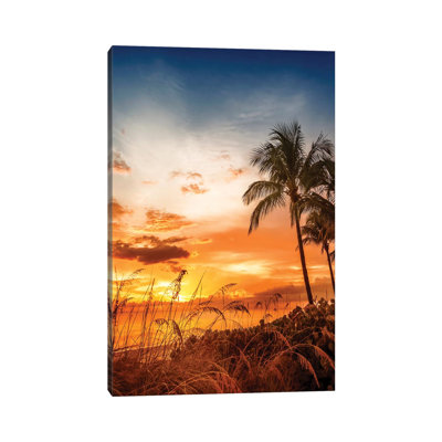 Bonita Beach Romantic Sunset 1 Piece Wrapped Canvas Wall Art