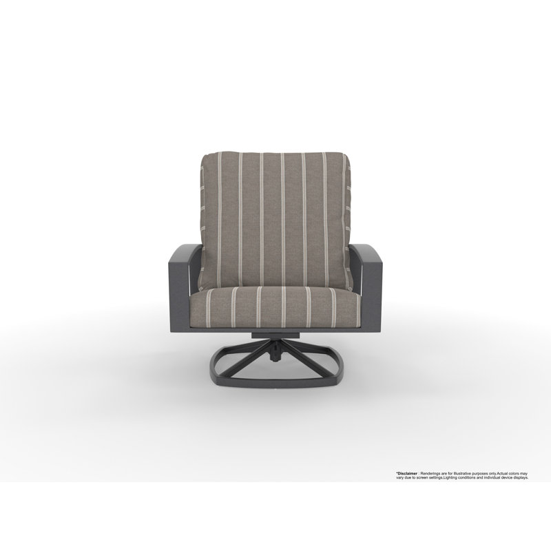 Arc Outdoor Lounge Chair, Graphite, Stitches Slate