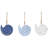 Wooden Distressed Shell Blue Wall Decor with Jute Hanging Rope Set