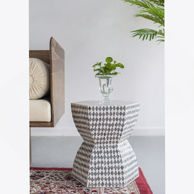 Table de bout hexagonale, table d'appoint d'appoint