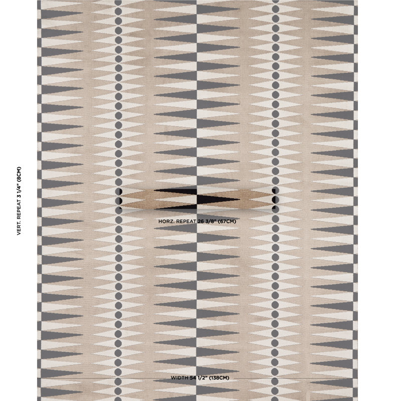 Tissu de backgammon Mary Mcdonald, Neutre