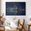 Chicago Skyline At Night, reproduction sur toile-1100505212