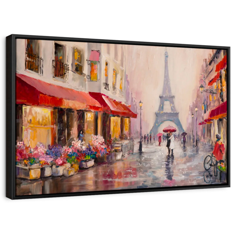 «Rainy Paris, reproduction sur toile», H 9 po x l 13 po