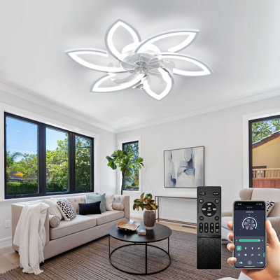 Ceiling Fan with Lights,Low Profile Ceiling Fan with Lights,Modern Dimmable Ceiling Light Fan