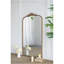 Miroir pleine longueur 66 po x 36 po, miroir arqué suspendu ou appuyé contre le mur, grand miroir doré pour le salon