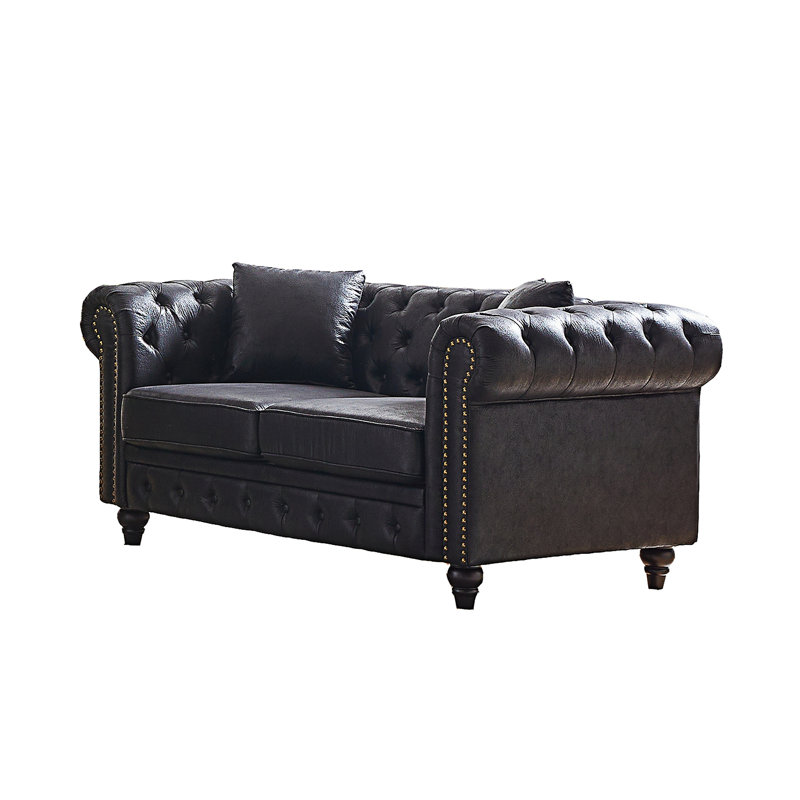 Canapé Chesterfield de style contemporain avec 2 coussins
