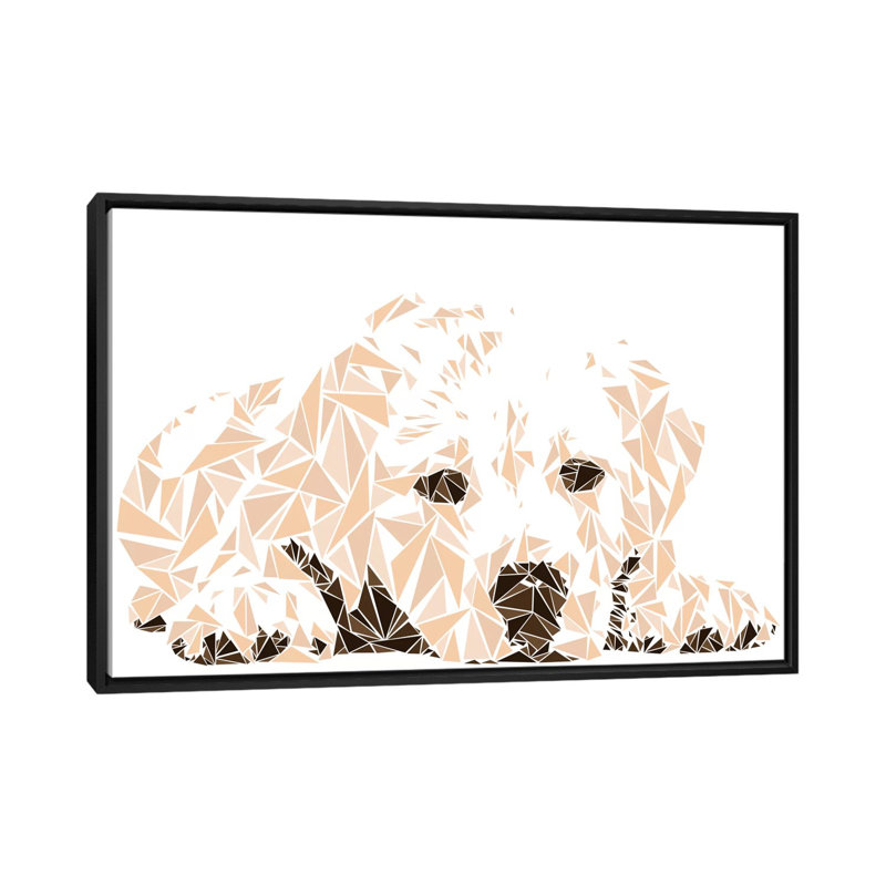 «Labrador Puppy», impression sur toile, H 18 po x l 26 po x P 1,5 po, Toile avec cadre noir