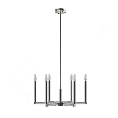 Lustre 6 lumières de style candélabre contemporain