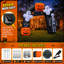 Arche gonflable d'Halloween Sewinfla de 2,4 m avec lumière DEL intégrée, citrouille et fantôme, entrée d'arche gonflable d'Halloween avec souffleur, installation facile, idéale pour la décoration intérieure, extérieure, de jardin et de pelouse.