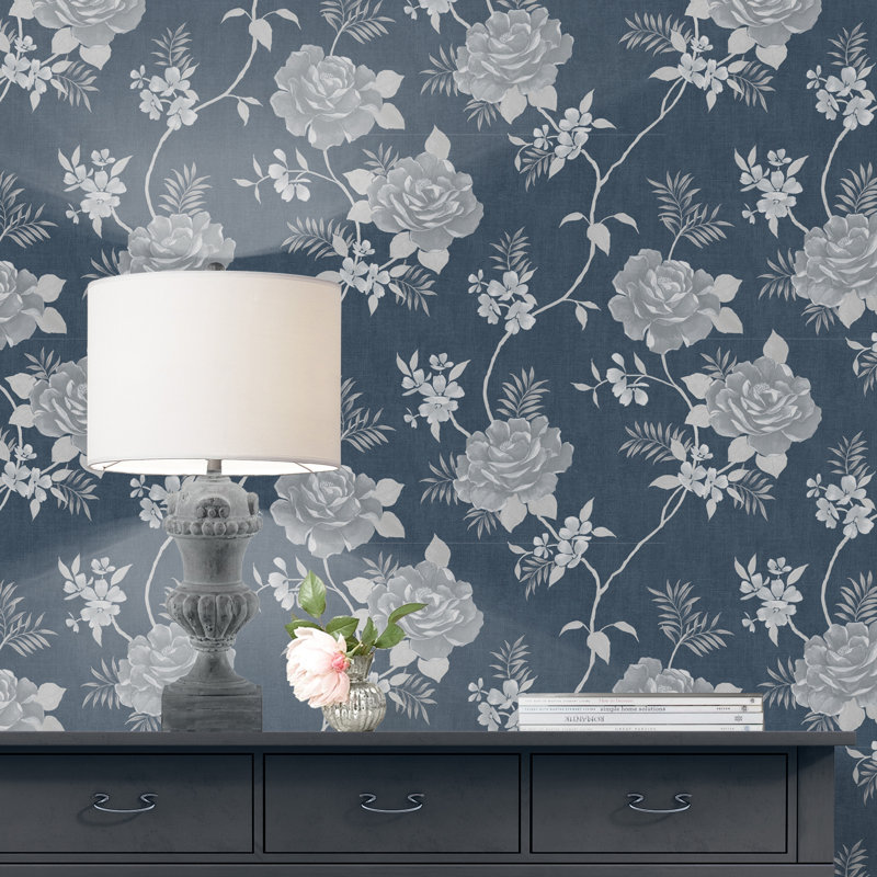 Deshotel 10.05m x 53cm Semi-Gloss Wallpaper Roll, Pink