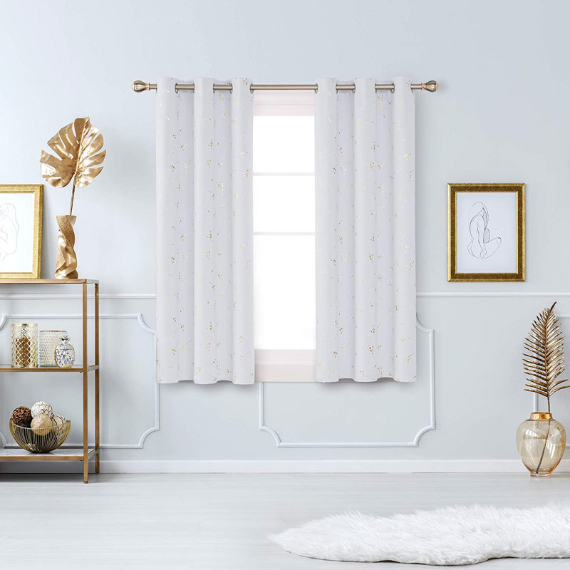 Makvala Room Darkening Curtain Pair, 52" W x 63" L, Off White