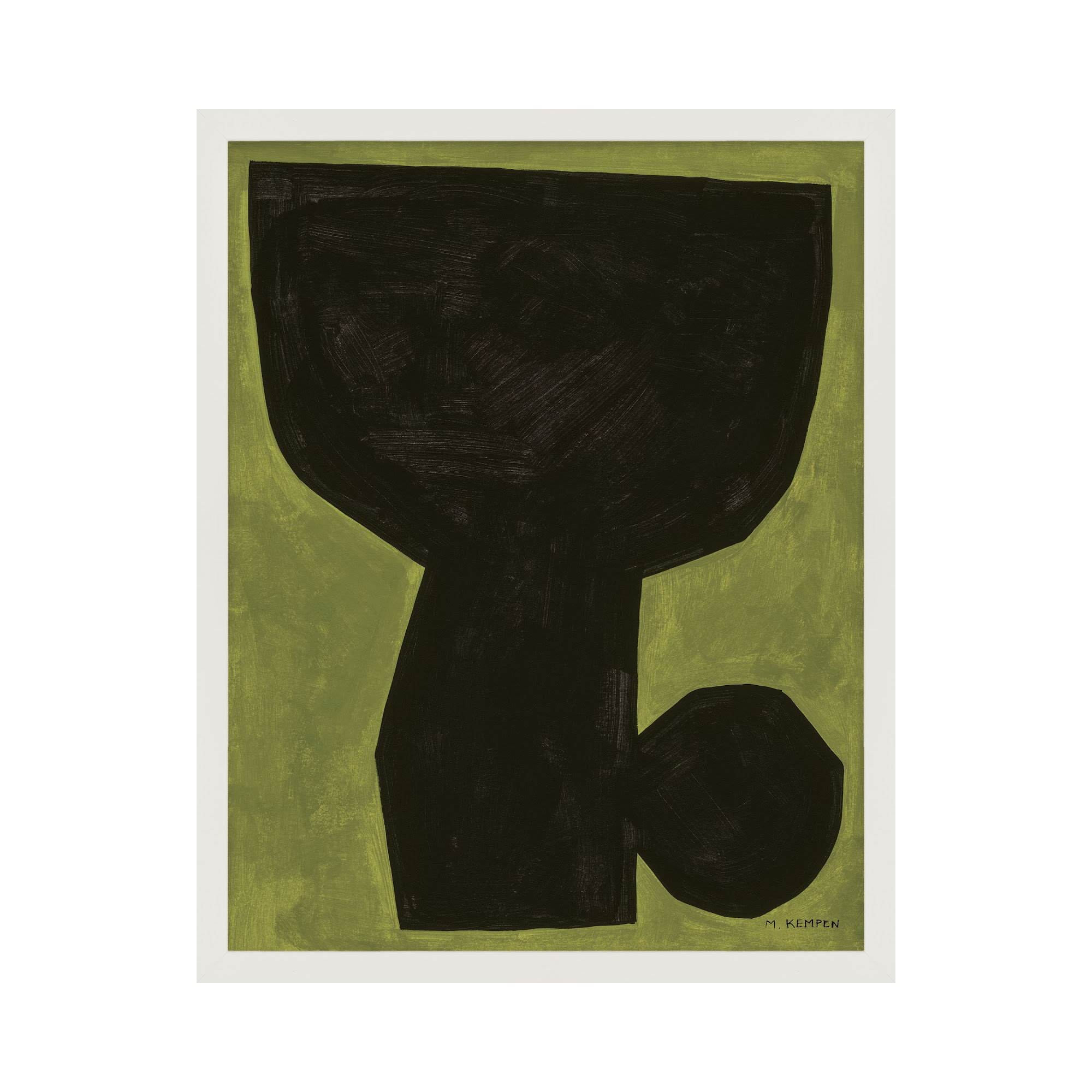 Module On Green 1 by Michael Kempen, White, 25" H x 20" W x 1.25" D