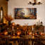 «Raccoon Walking on Log in Autumn Forest», art mural sur toile-1484846798