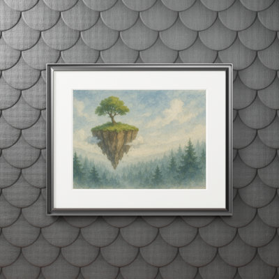 Clinger Single Picture Frame Print