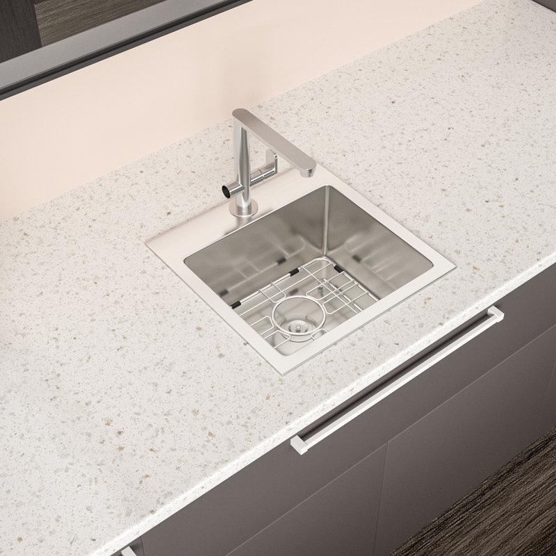 Compact Drop-In Kitchen Sink – Stainless Steel