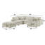 Canapé modulaire 6 pièces Chelsea - Beige-1311696727