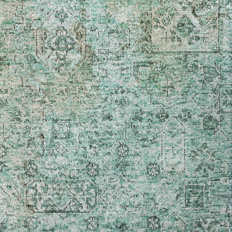 Tapis à poils longs de qualité supérieure lavable à la machine ADS611, Sarcelle, 9' x 12'