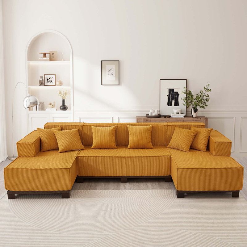 Canapé modulaire en forme de U Modern, Orange