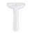 TOBILI 27“ Tall Glossy Porcelain Pedestal Bathroom Sink with Overflow