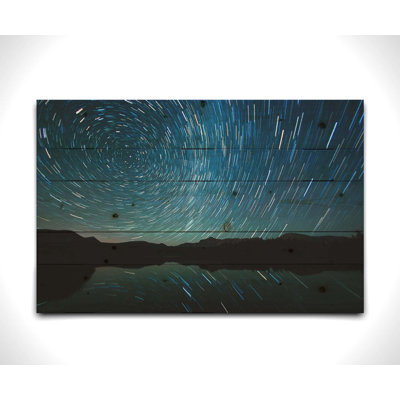 «Regarder les étoiles tourner» par Scott Barlow, palette de bois, reproduction de photo
