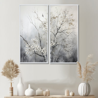 Grey Tree Monochrome Reverie - Traditional Wall Art