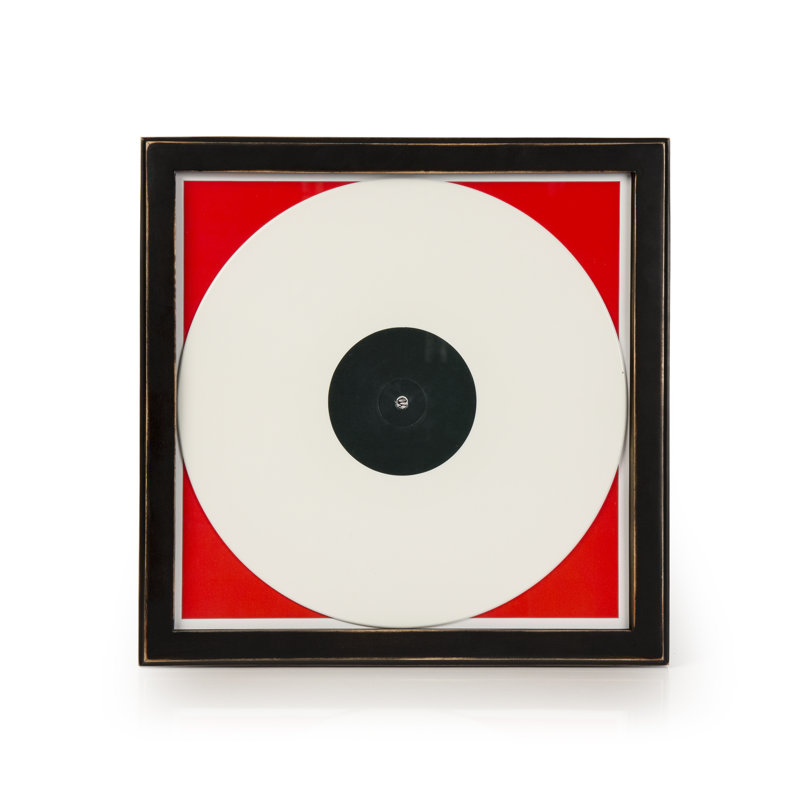 Cadre photo en bois et vinyle, Noir