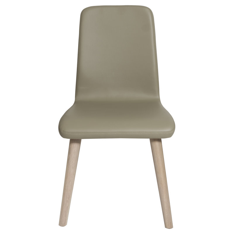 Huntsville 47cm H Fabric Upholstered Side Chair, Sage Green, Light Oak
