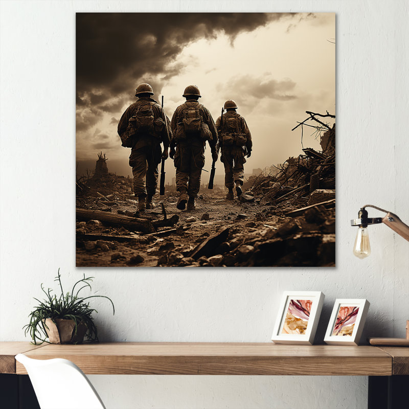 «War Wars», impression rétro sur toile rétro, Toile tendue, H 36 po x l 36 po x P 1,5 po
