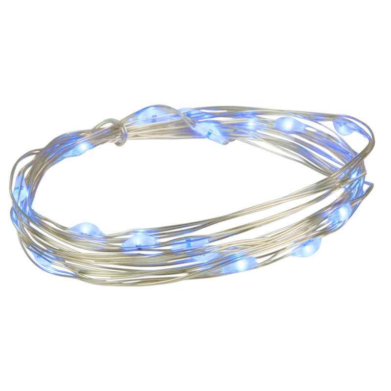 20 Battery Operated LED Micro Fairy Lights, Blue