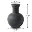 Approx.16" Earthy Gray Pottery Vase Globular Shape