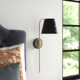 Daphne Single Light Dimmable Plug-in Armed Sconce